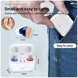 Hearing Aids USB Rechargeable Mini Audifonos In Ear Portable Invisible Adjustable Tone Sound Amplifier for Deafness Drop Shippin