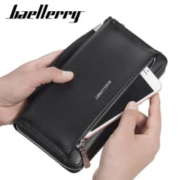 Baellerry Men Clutch Bag Large Capacity Wallet Cell Phone Pocket Credit Card Holder High Quality Multifunction Purse For Male