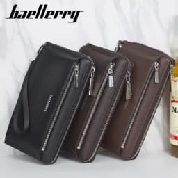 Baellerry Men Clutch Bag Large Capacity Wallet Cell Phone Pocket Credit Card Holder High Quality Multifunction Purse For Male