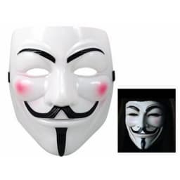 Anonymous Guy Fawkes Halloween Christmas Party Gift for Adult Kids Film Theme Mask Movie Cosplay V for Vendetta Hacker Mask