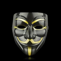 Anonymous Guy Fawkes Halloween Christmas Party Gift for Adult Kids Film Theme Mask Movie Cosplay V for Vendetta Hacker Mask