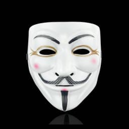 Anonymous Guy Fawkes Halloween Christmas Party Gift for Adult Kids Film Theme Mask Movie Cosplay V for Vendetta Hacker Mask
