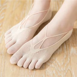 Women Summer Five-Fingers Sling Socks Ultrathin Funny Toe Invisible Sokken Silicone Non-Slip Anti-Friction Foot Protector