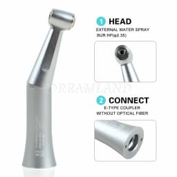NSK Style Dental Low Speed Push Button Chuck Stainless Steel Contra Angle Handpiece FX23
