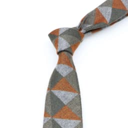 Men's Business Diamond Check Tie Artificial Wool Cotton Dark Color Tie Striped Black Grey Necktie For Daily Accessory Paty Gift