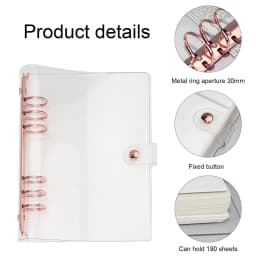 A5 A6 Rose Gold Notebook Planner Organizer Binder Books Journal Sketchbook Accessories Diary Office Supplies Notebook