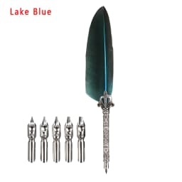 Vintage Calligraphy Pen Feather Dip Fountain Pen Sets Ink Stationery Quill Creative Retro Writting Pen School Office Supplies