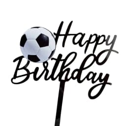 INS Football Happy Birthday Cake Topper Theme Basketball Acrylic Cake Topper for Kids Birthday Party Cake Decoration Baby Shower