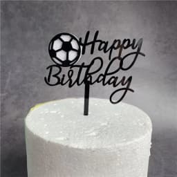 INS Football Happy Birthday Cake Topper Theme Basketball Acrylic Cake Topper for Kids Birthday Party Cake Decoration Baby Shower