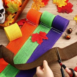 2Meter Colorful Jute Burlap Hessian Ribbon Rolls Colored Burlap Ribbon Natural DIY Crafts Hessian Ribbon Christmas Gift Wrapping