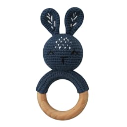 Baby Rattles DIY Crochet Cartoon Lion Fox Doll Hand Bell Carved Wooden Ring Teething Toys Newborn Molar Teether Educational Toy