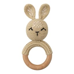 Baby Rattles DIY Crochet Cartoon Lion Fox Doll Hand Bell Carved Wooden Ring Teething Toys Newborn Molar Teether Educational Toy