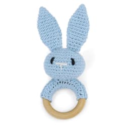 Baby Rattles DIY Crochet Cartoon Lion Fox Doll Hand Bell Carved Wooden Ring Teething Toys Newborn Molar Teether Educational Toy