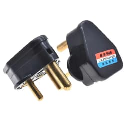 1PCS 5A 15A India South Africa Wiring Power Cord Plug BS546 Removable Cable Connector Detachable Power Plug Type M/D White Black