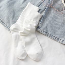 Cotton Knitted Women Socks Casual Solid Color Japanese Style Cute Long Socks Women Female Ladies Harajuku Streetwear Crew Socks