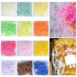 20/50g Multicolored Raffia DIY Paper Shredded Crinkle Paper DIY Gift Wrapping Basket Filling Material Wedding Party Package Deco