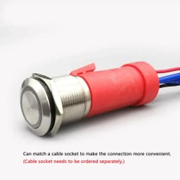 YUESHUN 19mm 10A 15A 20A Large Current Metal Momentary Latching Push Button 1NO Ring LED 12V 220V  Light Switches