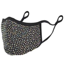 2024 Fashion 15 Colors Bling Rhinestones Facemask For Women Reusable Washed Fabric Masque Halloween Party Decoration KZ-004