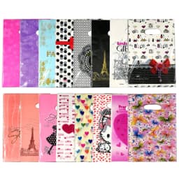 Multi Style Plastic Handle Bag 50pcs 15*20cm Small Jewelry Packing Party Favor Bags For Candy Cookie Gift box Packaging Pouches