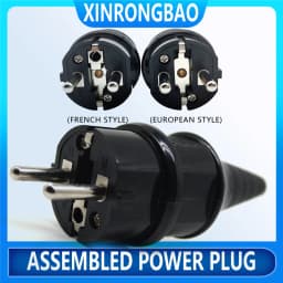 E-012 European Schuko 16A Power Plug IP44 Industry France/Germany Connector EU 2 Round Pins Adapter Type F AC Electrical Power -