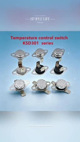 KSD301 250V 15A 200C 210C 220C 230C 240C 245C 250C Celsius Degree Normally Closed Thermostat Temperature Thermal Control Switch