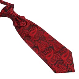 Men‘s Luxury Paisley Tie Jacquard Woven Silk Men Ties Necktie Red Black Blue Business Wedding Party Gentleman Accessories Gift