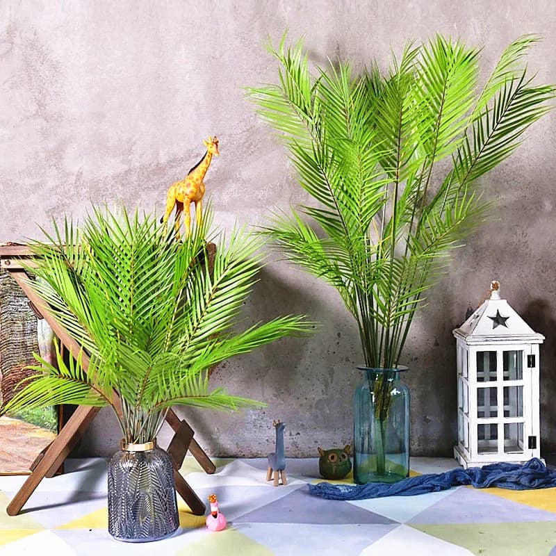 125CM Artificial Plants Large Palm Trees Green Realistic Tropical Fake Trees Indoor And Outdoor Shrubs Home Room Decoration