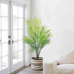 125CM Artificial Plants Large Palm Trees Green Realistic Tropical Fake Trees Indoor And Outdoor Shrubs Home Room Decoration