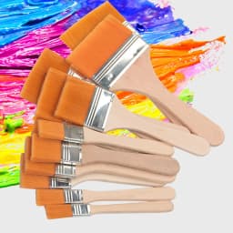 High Quanlity Different Size Nylon Hair Painting Brush for Artist Oil Watercolor Powder Acrylic Paint Brushes School Art Supplie