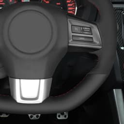 Soft Black Genuine Leather Suede Hand-Stitched Car Steering Wheel Cover For Subaru WRX (STI) Levorg 2015 2016 2017 2018 2019