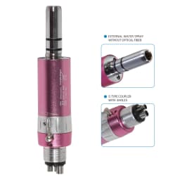 Yabangbang 2/4 Hole Dental Slow Low Speed Air Motor Micromotor Connector Fit NSK Contra Straight Handpiece Dentist Tool