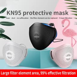 KN95 Face Mask With Breathing Valve Dust Masks With Valved Face Mask Face Equivalent to FFP2 close to FFP3 PM046