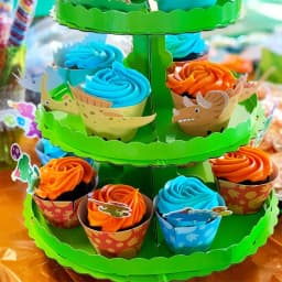24pcs Dinosaur Cupcake Wrappers Toppers Cake Table Decorations Dino Party Supplies for Boys Kids Birthday Party Decor Favors