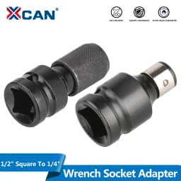 XCAN Wrench Socket Adapter 1/2" Square To 1/4" Hex Ratchet Socket Wrench Socket Adapter Spanner Set Drive Converter Impact Tool