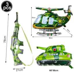 Army Birthday Party Decor Camo Cake Toppers Camouflage Tank Plane Cupcake Topper Birthday Soldier Military Party Supplies