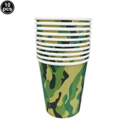 Army Birthday Party Decor Camo Cake Toppers Camouflage Tank Plane Cupcake Topper Birthday Soldier Military Party Supplies