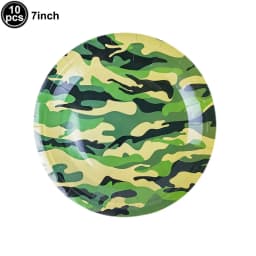 Army Birthday Party Decor Camo Cake Toppers Camouflage Tank Plane Cupcake Topper Birthday Soldier Military Party Supplies