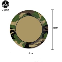 Army Birthday Party Decor Camo Cake Toppers Camouflage Tank Plane Cupcake Topper Birthday Soldier Military Party Supplies
