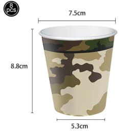 Army Birthday Party Decor Camo Cake Toppers Camouflage Tank Plane Cupcake Topper Birthday Soldier Military Party Supplies