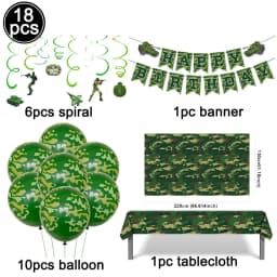 Army Birthday Party Decor Camo Cake Toppers Camouflage Tank Plane Cupcake Topper Birthday Soldier Military Party Supplies