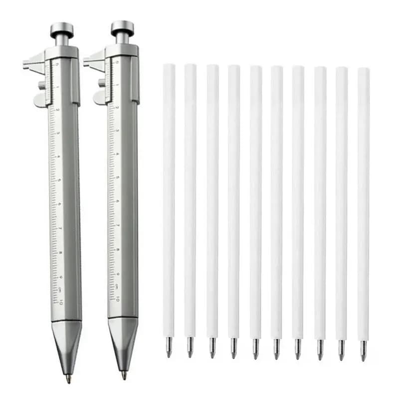 Multifunction Caliper Pen Refills Set Ball-Point 1.0mm Ballpoint pen Gel Ink Pen Rod Vernier Caliper Roller Ball Pen Stationery