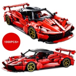 2025 MOC Technical City Red Racing Car Hypercar Model Building Blocks DIY Supercar Brick Puzzle Toys Kid Adult Birthday Gifts