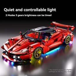 2025 MOC Technical City Red Racing Car Hypercar Model Building Blocks DIY Supercar Brick Puzzle Toys Kid Adult Birthday Gifts