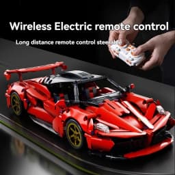 2025 MOC Technical City Red Racing Car Hypercar Model Building Blocks DIY Supercar Brick Puzzle Toys Kid Adult Birthday Gifts