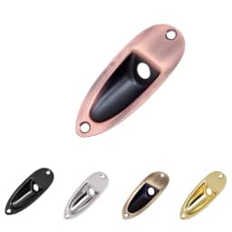 Metal Input Jack Socket Plate With Screws For ST Style Electric Guitar Chrome/Black/Gold/Bronze/Red Copper Guitar Accessories