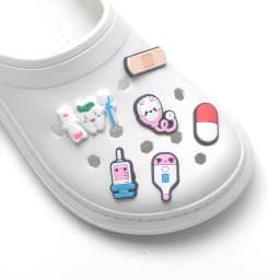 1pcs Cute Medical PVC Shoe Charms Nurse Uniform Ambulance  Shoe Decorations Accessories For Kids Adults Gift