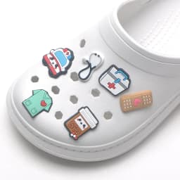 1pcs Cute Medical PVC Shoe Charms Nurse Uniform Ambulance  Shoe Decorations Accessories For Kids Adults Gift