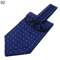 Men Vintage Polka Dot Wedding Formal Cravat Ascot Self British Style Gentleman Polyester Silk Paisley Neck Tie Suit Wedding