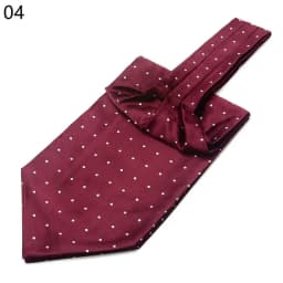 Men Vintage Polka Dot Wedding Formal Cravat Ascot Self British Style Gentleman Polyester Silk Paisley Neck Tie Suit Wedding