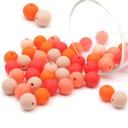 Cute-idea 50pcs Silicone Beads 12mm Food Grade Baby Loose Rounds perles Beads DIY Pacifier Chain Toys Accessories Baby Goods